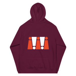 Burgundy Unisex Eco Raglan Hoodie - Image 15