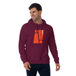 Burgundy Unisex Eco Raglan Hoodie - Image 10