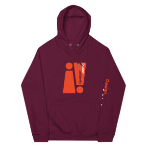 Burgundy Unisex Eco Raglan Hoodie - Image 9