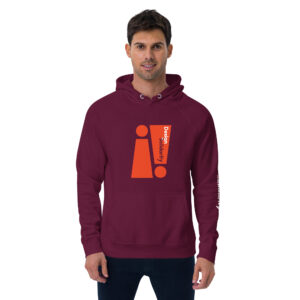 Burgundy Unisex Eco Raglan Hoodie - Image 11