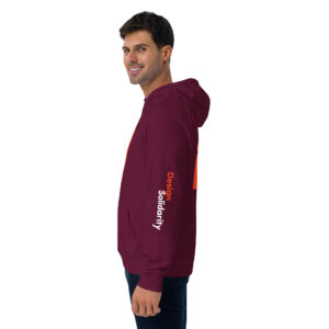 Burgundy Unisex Eco Raglan Hoodie - Image 21