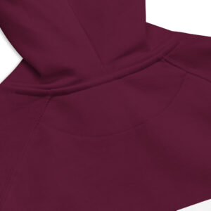 Burgundy Unisex Eco Raglan Hoodie - Image 7
