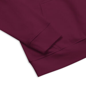 Burgundy Unisex Eco Raglan Hoodie - Image 8