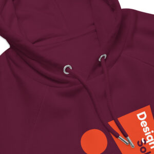 Burgundy Unisex Eco Raglan Hoodie - Image 6