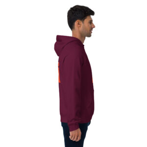 Burgundy Unisex Eco Raglan Hoodie - Image 22