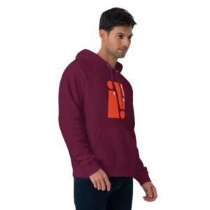 Burgundy Unisex Eco Raglan Hoodie - Image 18