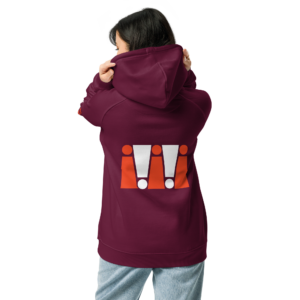 Burgundy Unisex Eco Raglan Hoodie - Image 25