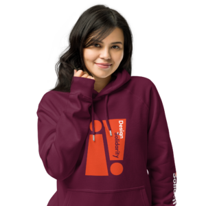 Burgundy Unisex Eco Raglan Hoodie - Image 24