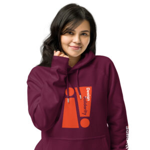 Burgundy Unisex Eco Raglan Hoodie - Image 27