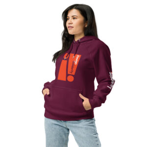 Burgundy Unisex Eco Raglan Hoodie - Image 26